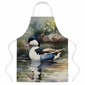 Bufflehead Ducks Swimming Marsh Scene Apron Cooking Kitchen Server Baking Crafts Gardening for Adult Women Men, Unisex, Large, Multicolor
