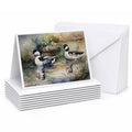 Bufflehead Ducks Swimming Marsh Scene Greeting Cards Pack of 8 Blank Cards with Envelopes Whimsical A7 Size 5x7