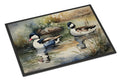 Bufflehead Ducks Swimming Marsh Scene Doormat Indoor Outdoor 18H X 27W Front Door Mat Rugs for Entryway, Non Slip Washable