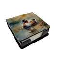 Canvasback Duck Swimming Pond Wildlife PU Leather Note Paper Holder with Artist-Designed Cover, Desk Accessory, Office Gift