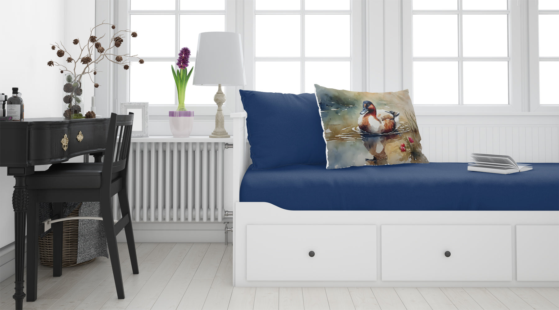 Canvasback Duck Swimming Pond Wildlife Standard Pillowcase Lightweight Super Soft Easy Care Decorative Artwork Pillowcase, Standard