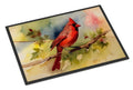 Northern Cardinal on Branch Autumn Doormat Indoor Outdoor 24H X 36W Front Door Mat Rugs for Entryway, Non Slip Washable Low Pile,