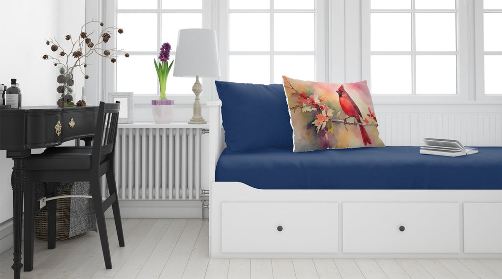Northern Cardinal on Blossom Branch Standard Pillowcase Lightweight Super Soft Easy Care Decorative Artwork Pillowcase, Standard