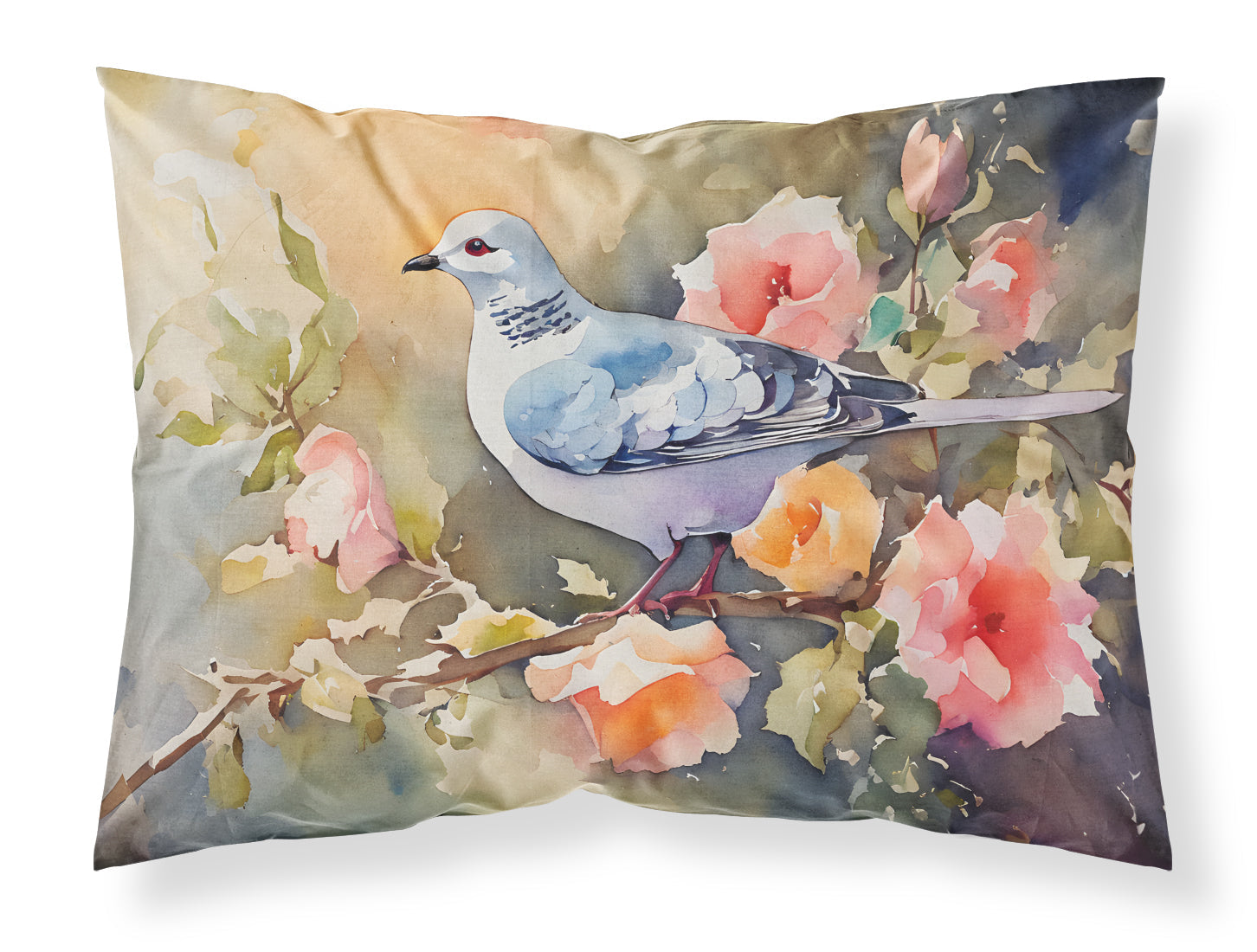 White Dove on Floral Branch Standard Pillowcase Lightweight Super Soft Easy Care Decorative Artwork Pillowcase, Standard