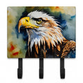 Bald Eagle Portrait Wildlife Leash or Key Holder Wall Hooks, Coat Rack Wall Mount, for Hanging Keys, Towels, Aprons, Leashes