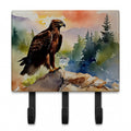 Bald Eagle Perched Mountain Landscape Leash or Key Holder Wall Hooks, Coat Rack Wall Mount, for Hanging Keys, Towels, Aprons, Leashes