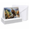 Bald Eagle Mountain Scene Greeting Cards Pack of 8 Blank Cards with Envelopes Whimsical A7 Size 5x7
