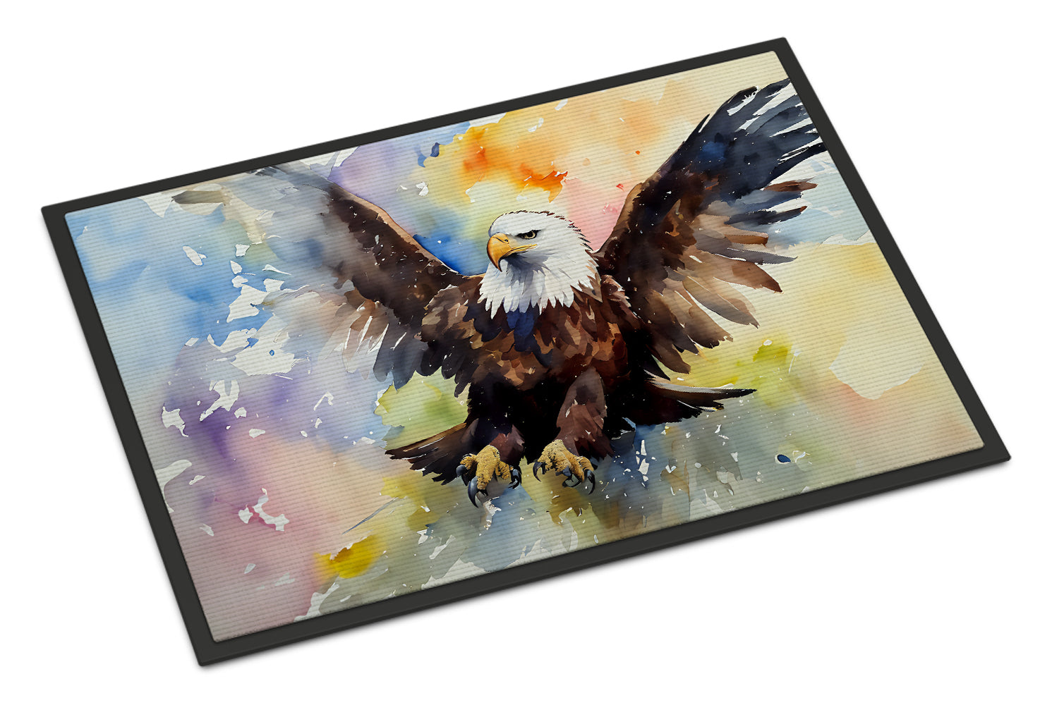 Bald Eagle Flying Wings Spread Doormat Indoor Outdoor 24H X 36W Front Door Mat Rugs for Entryway, Non Slip Washable Low Pile,