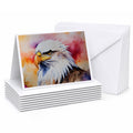 Bald Eagle Portrait Side View Greeting Cards Pack of 8 Blank Cards with Envelopes Whimsical A7 Size 5x7