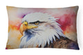 Bald Eagle Portrait Side View Decorative Throw Pillow 12x16 Indoor Outdoor Accent Cushion, Fabric Cover with Insert for Sofa, Bed, Porch & Living Room