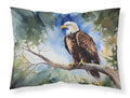 Bald Eagle Perched Tree Branch Standard Pillowcase Lightweight Super Soft Easy Care Decorative Artwork Pillowcase, Standard