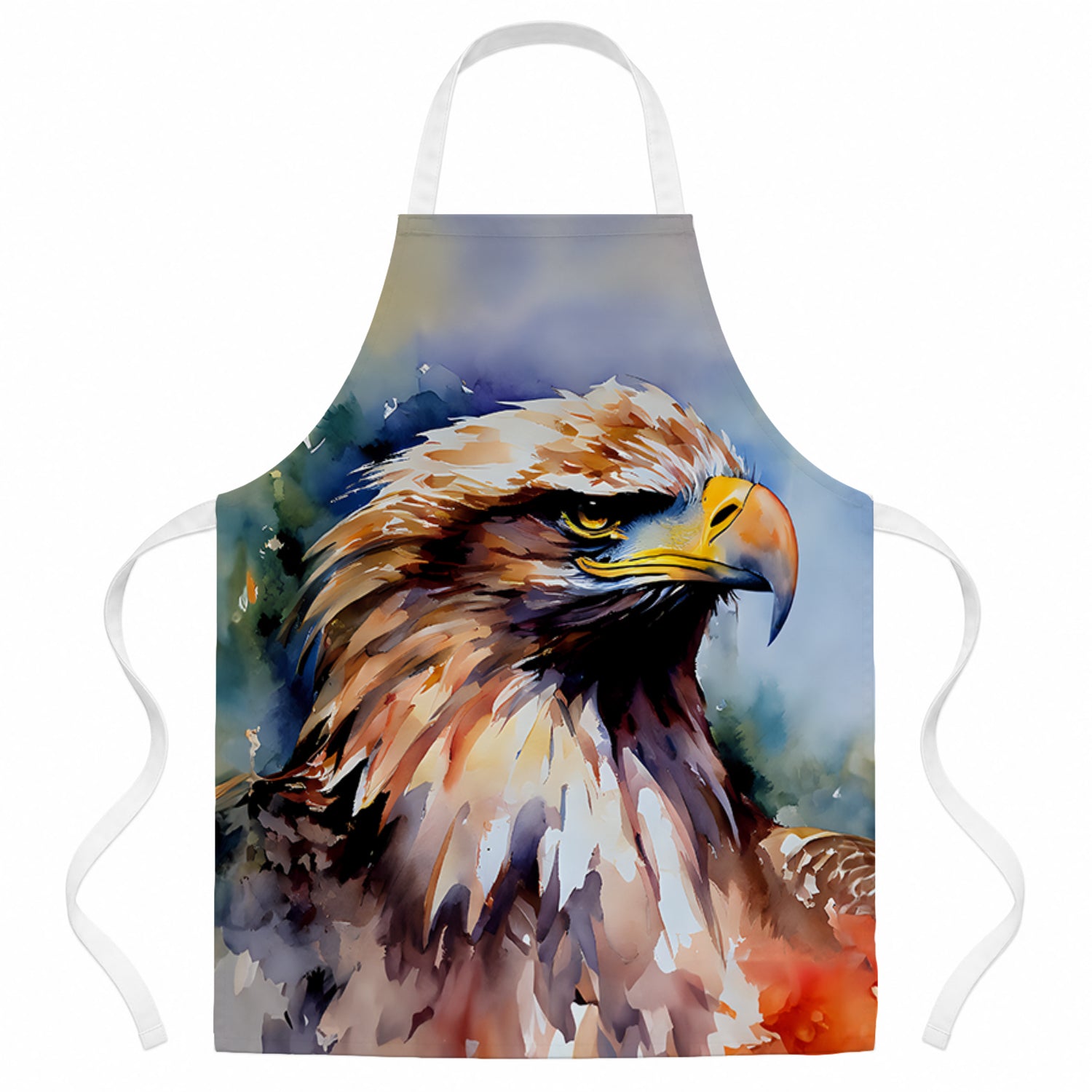 Bald Eagle Portrait Close Detail Apron Cooking Kitchen Server Baking Crafts Gardening for Adult Women Men, Unisex, Large, Multicolor