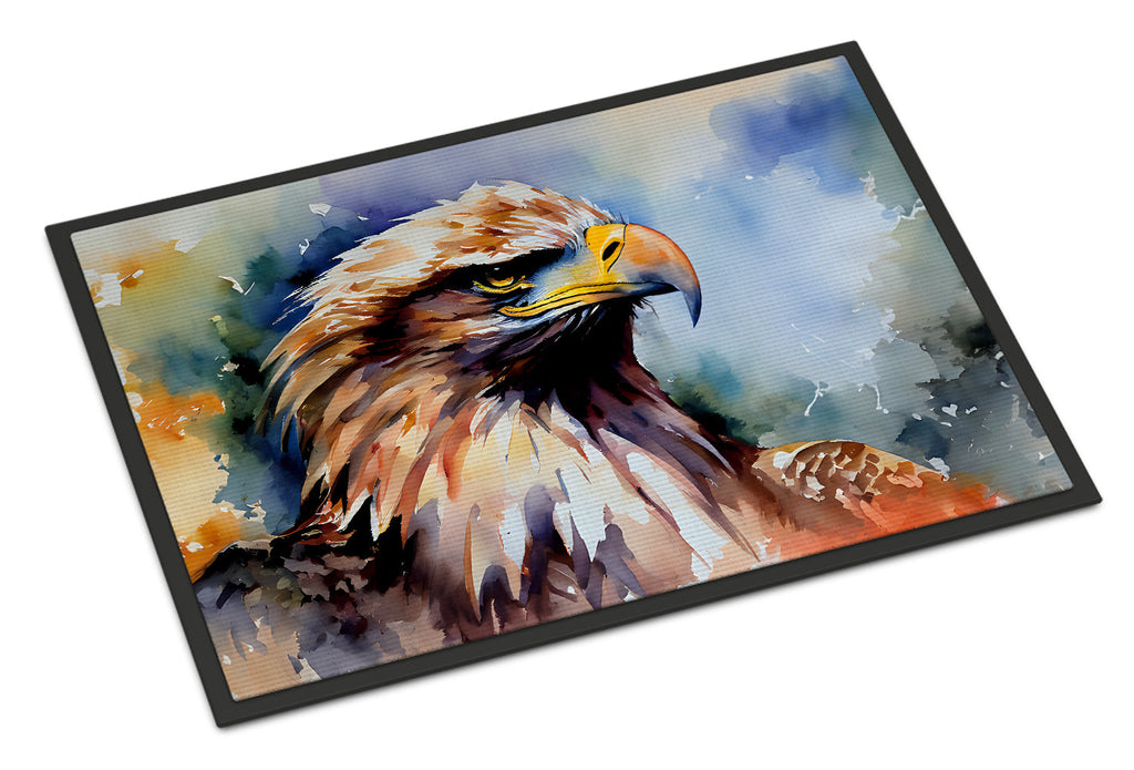 Bald Eagle Portrait Close Detail Doormat Indoor Outdoor 24H X 36W Front Door Mat Rugs for Entryway, Non Slip Washable Low Pile,
