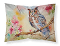 Eastern Screech Owl with Blossoms Standard Pillowcase Lightweight Super Soft Easy Care Decorative Artwork Pillowcase, Standard