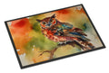 Elf Owl Perched Branch Doormat Indoor Outdoor 18H X 27W Front Door Mat Rugs for Entryway, Non Slip Washable