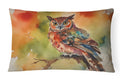 Elf Owl Perched Branch Decorative Throw Pillow 12x16 Indoor Outdoor Accent Cushion, Fabric Cover with Insert for Sofa, Bed, Porch & Living Room