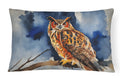 Eurasian Eagle Owl Perched Branch Decorative Throw Pillow 12x16 Indoor Outdoor Accent Cushion, Fabric Cover with Insert for Sofa, Bed, Porch & Living Room