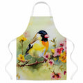 American Goldfinch on Blossom Branch Apron Cooking Kitchen Server Baking Crafts Gardening for Adult Women Men, Unisex, Large, Multicolor