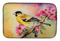 American Goldfinch with Blossoms Dish Drying Mat Absorbent Dish Drying Mat Pad for Kitchen Counter Dish Drainer Mat for Countertop, 14 x 21", Multicolor