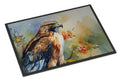 Red Tailed Hawk Portrait Wildlife Doormat Indoor Outdoor 18H X 27W Front Door Mat Rugs for Entryway, Non Slip Washable