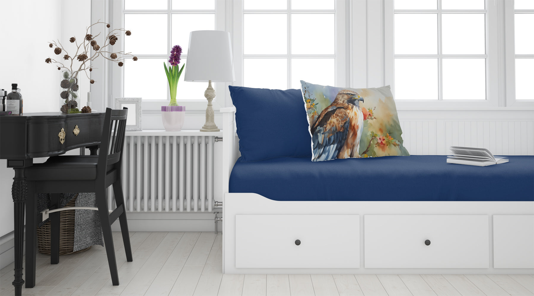 Red Tailed Hawk Portrait Wildlife Standard Pillowcase Lightweight Super Soft Easy Care Decorative Artwork Pillowcase, Standard