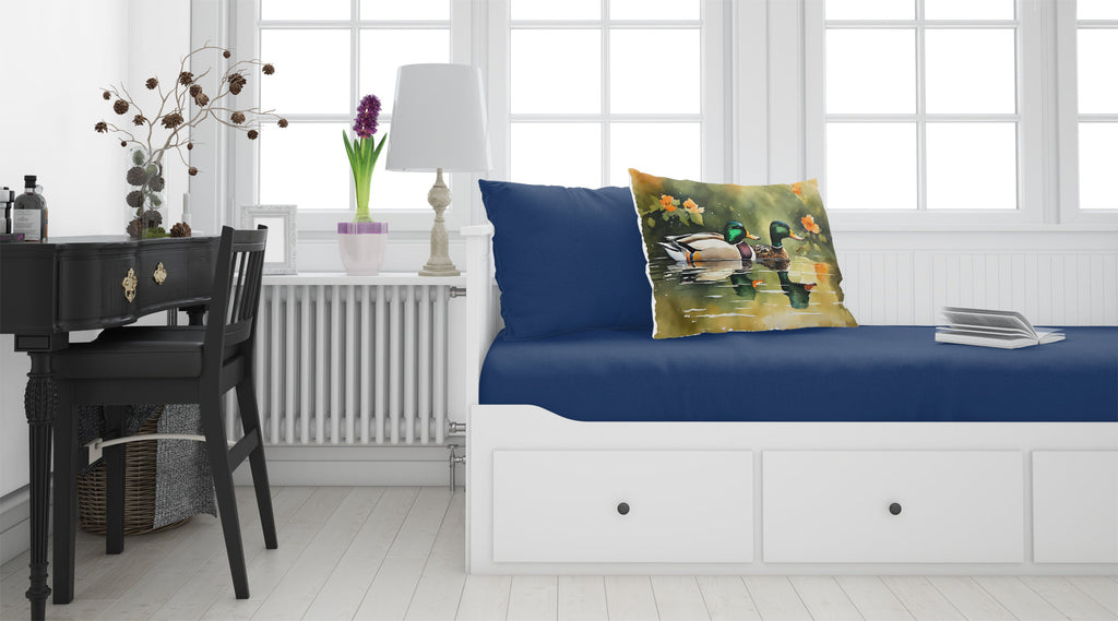 Mallard Ducks Swimming Pond Standard Pillowcase Lightweight Super Soft Easy Care Decorative Artwork Pillowcase, Standard