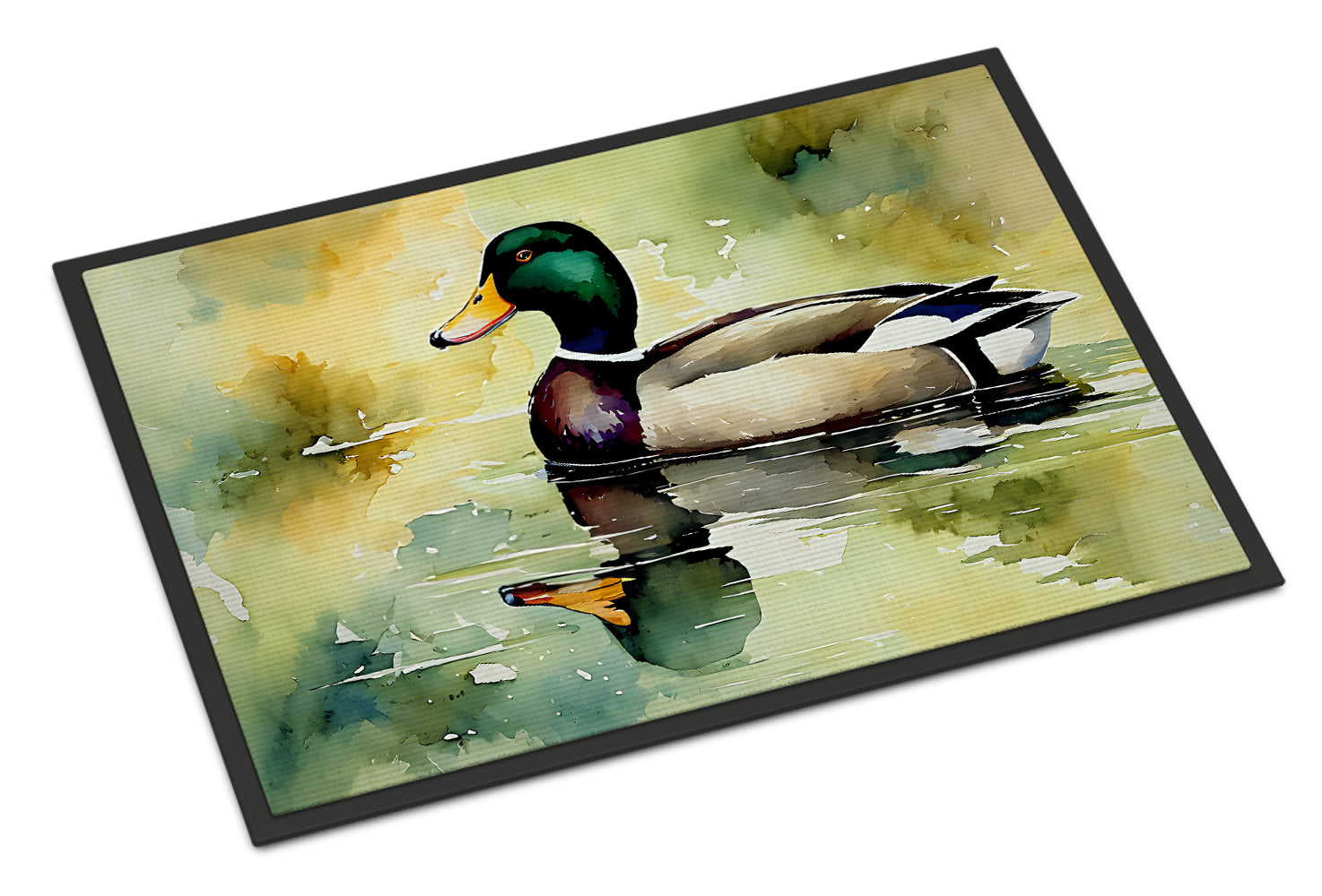 Mallard Duck Side Profile Doormat Indoor Outdoor 18H X 27W Front Door Mat Rugs for Entryway, Non Slip Washable