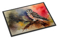 Northern Hawk Owl Perched Branch Doormat Indoor Outdoor 24H X 36W Front Door Mat Rugs for Entryway, Non Slip Washable Low Pile,