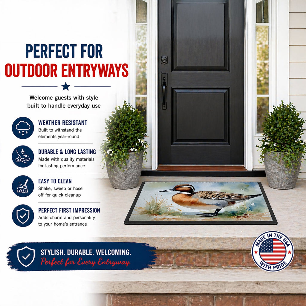 Northern Pintail Duck Standing Shore Doormat Indoor Outdoor 24H X 36W Front Door Mat Rugs for Entryway, Non Slip Washable Low Pile,
