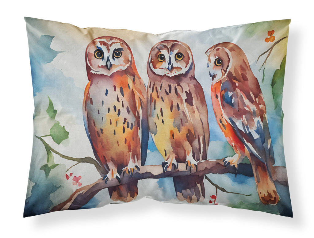 Three Owls Perched Branch Standard Pillowcase Lightweight Super Soft Easy Care Decorative Artwork Pillowcase, Standard