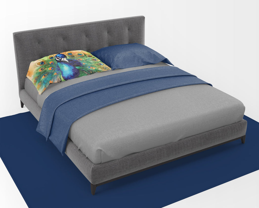 Peacock Displaying Feathers Standard Pillowcase Lightweight Super Soft Easy Care Decorative Artwork Pillowcase, Standard