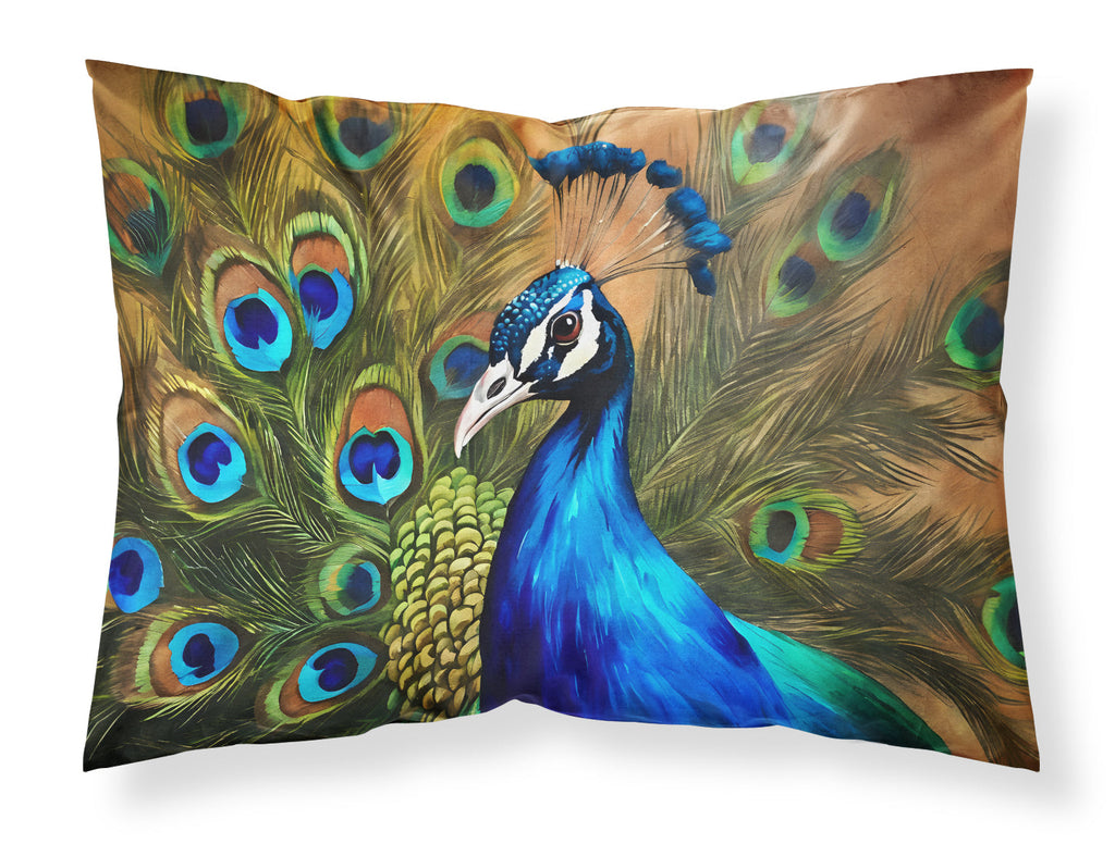 Peacock Face and Feather Detail Standard Pillowcase Lightweight Super Soft Easy Care Decorative Artwork Pillowcase, Standard
