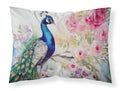 Peacock with Floral Background Standard Pillowcase Lightweight Super Soft Easy Care Decorative Artwork Pillowcase, Standard