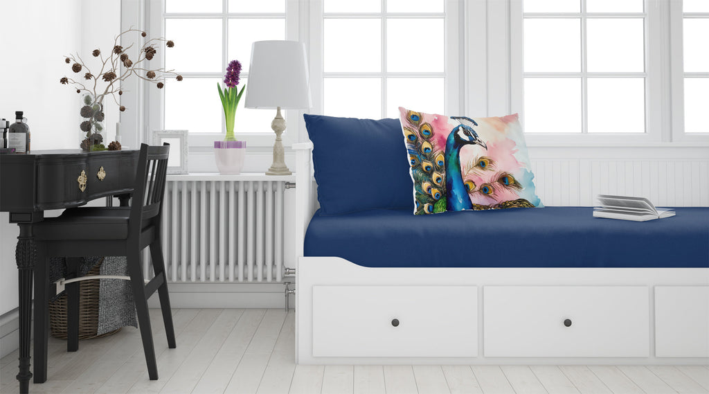 Peacock with Decorative Feathers Standard Pillowcase Lightweight Super Soft Easy Care Decorative Artwork Pillowcase, Standard