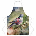 Pigeon Perched with Flowers Apron Cooking Kitchen Server Baking Crafts Gardening for Adult Women Men, Unisex, Large, Multicolor