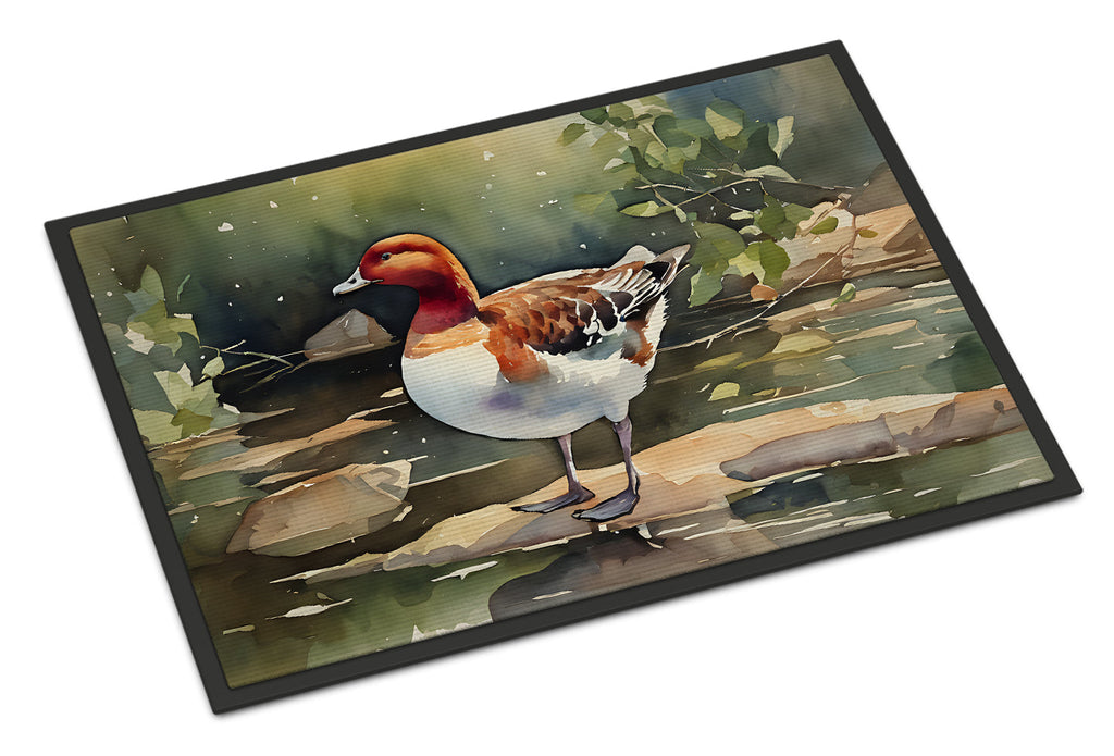 Redhead Duck Standing by Water Doormat Indoor Outdoor 18H X 27W Front Door Mat Rugs for Entryway, Non Slip Washable