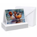 Redhead Duck Pair of Ducks Swimming Greeting Cards Pack of 8 Blank Cards with Envelopes Whimsical A7 Size 5x7