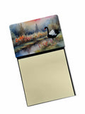 Black Swan Lake Scene Landscape Watercolor Sticky Note Holder Refillable Dispenser Desk Accessory 3x3 Pad Gift