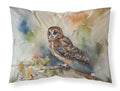 Tawny Owl Soft Background Watercolor Standard Pillowcase Lightweight Super Soft Easy Care Decorative Artwork Pillowcase, Standard