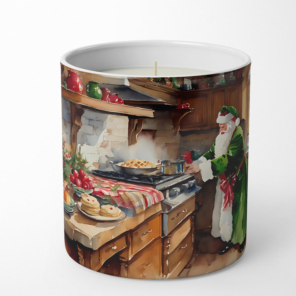 Cookies with Santa Claus Father Christmas Decorative Soy Candle Nature Soy Wax Essential Oil Home Decor Ideal for Bedroom Kitchen Bath Office Gift, 10 oz