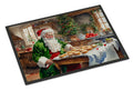 Cookies with Santa Claus Father Christmas Doormat Indoor Outdoor 24H X 36W Front Door Mat Rugs for Entryway, Non Slip Washable Low Pile,