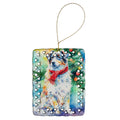 Australian Shepherd Christmas Porcelain Ornament Christmas Tree Hanging Decorations for Home Christmas Holiday, Rectangle, Gift, Multicolor