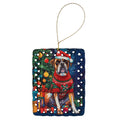 Boxer Christmas Porcelain Ornament Christmas Tree Hanging Decorations for Home Christmas Holiday, Rectangle, Gift, Multicolor
