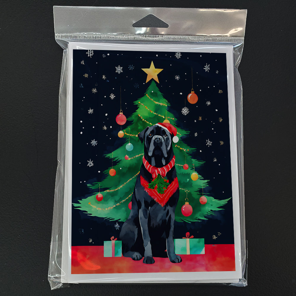 Cane Corso Christmas Greeting Cards Pack of 8 Blank Cards with Envelopes Whimsical A7 Size 5x7
