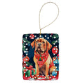 Dogue de Bordeaux Christmas Porcelain Ornament Christmas Tree Hanging Decorations for Home Christmas Holiday, Rectangle, Gift, Multicolor