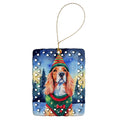 English Setter Christmas Porcelain Ornament Christmas Tree Hanging Decorations for Home Christmas Holiday, Rectangle, Gift, Multicolor