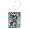 English Springer Spaniel Christmas Porcelain Ornament Christmas Tree Hanging Decorations for Home Christmas Holiday, Rectangle, Gift, Multicolor