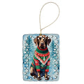 German Shorthaired Pointer Christmas Porcelain Ornament Christmas Tree Hanging Decorations for Home Christmas Holiday, Rectangle, Gift, Multicolor