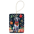 Great Dane Christmas Porcelain Ornament Christmas Tree Hanging Decorations for Home Christmas Holiday, Rectangle, Gift, Multicolor