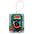 Kerry Blue Terrier Christmas Porcelain Ornament Christmas Tree Hanging Decorations for Home Christmas Holiday, Rectangle, Gift, Multicolor